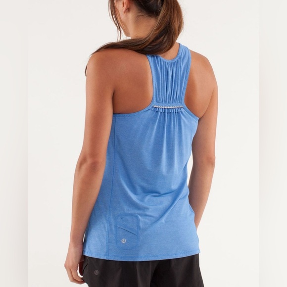 Lululemon Run Silver Bullet Sleeveless Tech Tank Top Running Ruffle Reflective 2 - Picture 4 of 11